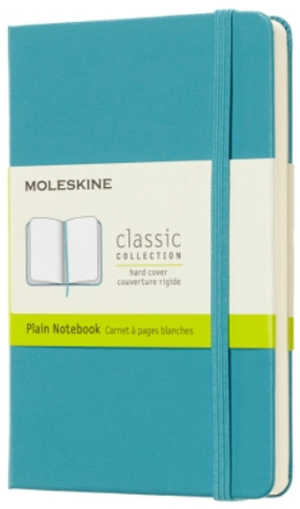 Moleskine - zápisník tvrdý, čistý, modrozelený S - neuveden
