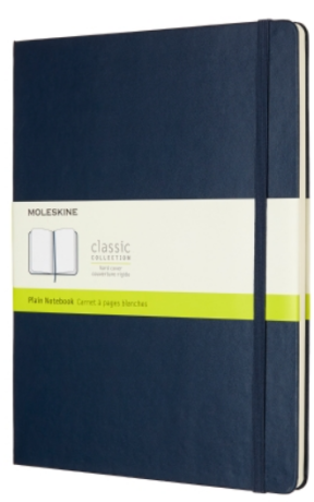 Moleskine - zápisník tvrdý, čistý, modrý XL - neuveden