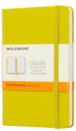 Moleskine - zápisník tvrdý, linkovaný, žlutý S  - neuveden