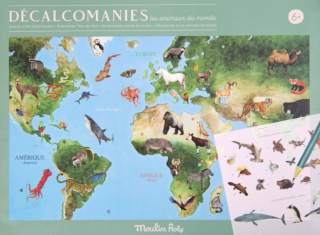 Mapa světa s propisovacími obrázky - neuveden