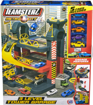 Teamsterz 3patrová garáž s 5 autíčky - 