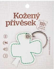 Klíčenka kožená Čtyřlístek - 