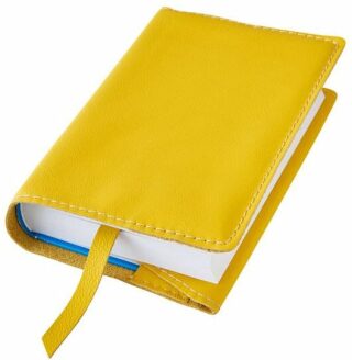 Variabilní kožený obal na knihu se záložkou - kůže žlutá - neuveden