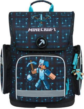 BAAGL Školní aktovka Ergo Minecraft Blue Axe - 