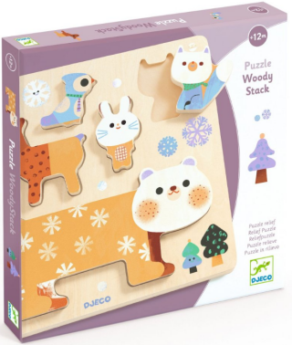 Dřevěné puzzle WoodyStack - 5 pcs - neuveden