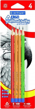Centropen grafitové tužky trojhranné - 4 ks - neuveden