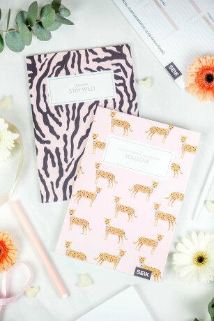 Zápisníky zebra & leopard (2 ks) - 