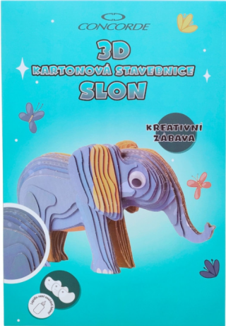 3D kartonová stavebnice CONCORDE Slon - 