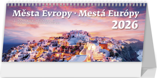 Kalendář 2026 - Města Evropy/Mestá Európy - stolní - neuveden