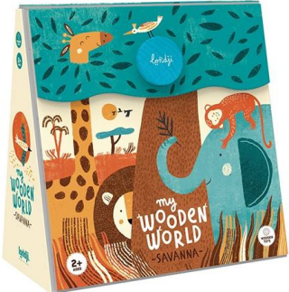 Dřevěná skládačka Savana - 