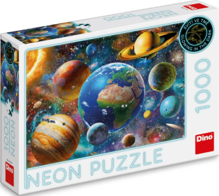 Puzzle Planety 1000 dílků neon (Defekt) - neuveden