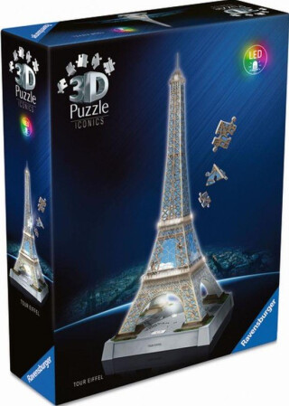 3D Puzzle Iconics: Eiffelova věž (Noční edice) 216 dílků - 