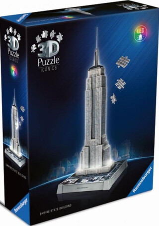 3D Puzzle Iconics: Empire State Building (Noční edice) 216 dílků - 