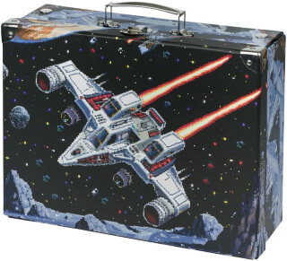 Skládací školní kufřík Pixel Space s kováním - neuveden