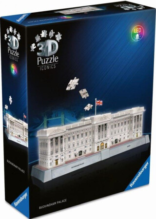 3D Puzzle Iconics: Buckinghamský palác (Noční edice) 216 dílků - 