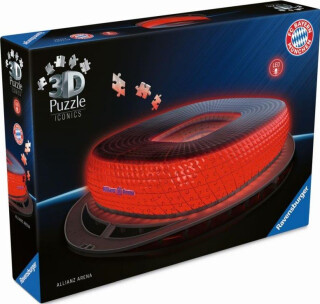 3D Puzzle Iconics: Allianz Arena (Noční edice) 216 dílků - 