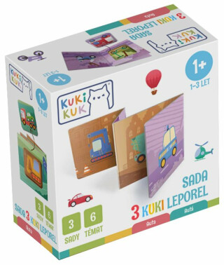 KukiKuk Sada 3 KUKI leporel Auta - 