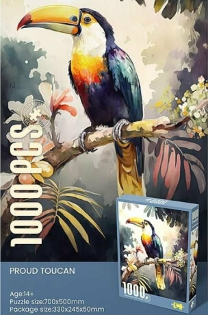 Puzzle Hrdý tukan (1000 dílků) - 