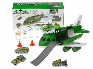 Vojenská letecká základna – transportní letadlo s auty a doplňky