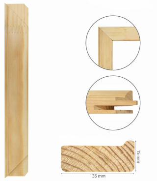 Napínací rám profil 15x35mm – 45cm - 