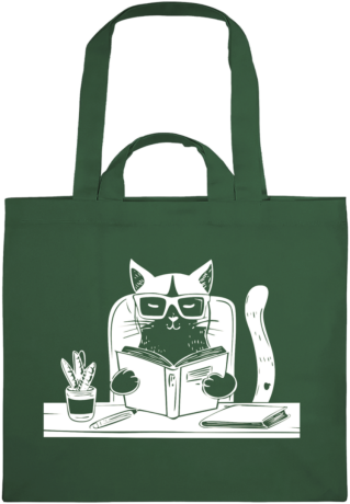 Látková taška – Kočka intelektuál - 