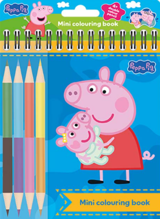 Mini omalovánky s pastelkami Prasátko Peppa - 