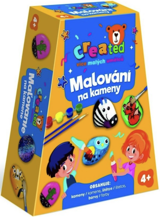 Malování na kameny/oblázky s barvami se štětci - neuveden