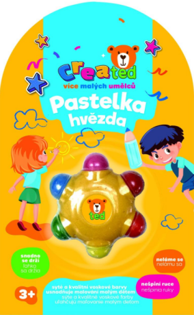 Voskovky pastelky Hvězda - 6 barev - 