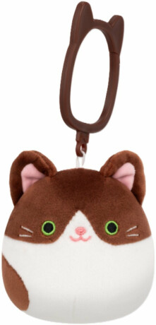 Squishmallows Klíčenka Tmavě hnědá kočka - Glaudini - neuveden
