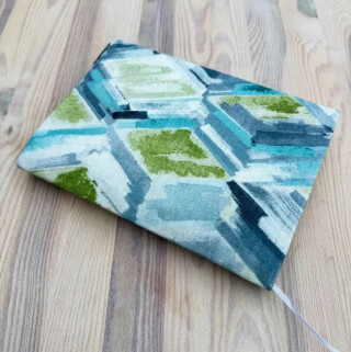 Obal na knihu - Modrozelený vzor (M) - 