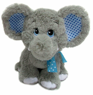 Plyšák Slon s modrou mašlí – 30 cm - 