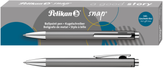 Pelikan - Pero kuličkové K10 šedé Snap Metalic - 