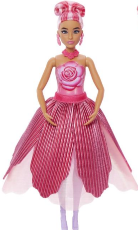 Barbie PETAL POP květinové překvapení - červená růže - 