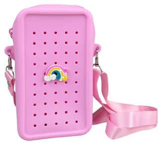 Gifty - Silikonová crossbody taštička růžová + 1 pin zdarma - 