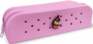Gifty - Dvojitý silikonový penál růžový + 1 pin zdarma - 