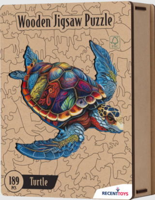 RECENTTOYS Dřevěné puzzle - Želva - 