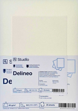 Kreslicí papír Delineo 90g A5, 25 listů - 