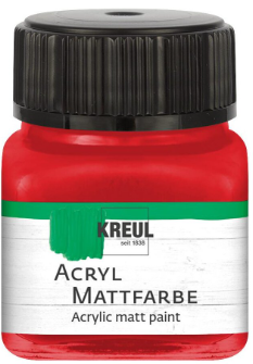 Akrylová barva Kreul Matt – 55 Brilliant Red - 