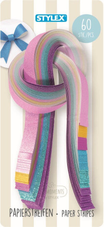 Papírové pásky s glitrami 60ks - 