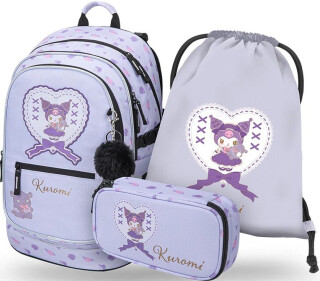3 SET Core Kuromi Sweet One: batoh, penál, sáček - 