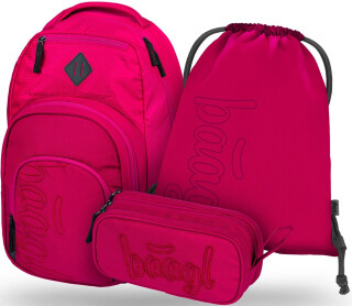 3 SET Coolmate Ruby: batoh, penál, sáček - -