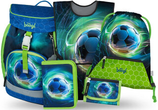 5 SET Airy Fotbal Míč: batoh, penál, sáček, zástěra, peněženka - 