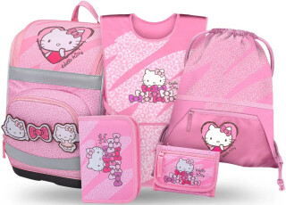 5 SET Zippy Plus Hello Kitty Sweet Leopard: aktovka, penál, sáček, zástěra, peněženka - 