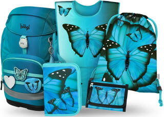5 SET Airy Plus Butterfly: batoh, penál, sáček, zástěra, peněženka - 