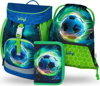 3 SET Airy Fotbal Míč: batoh, penál, sáček - -