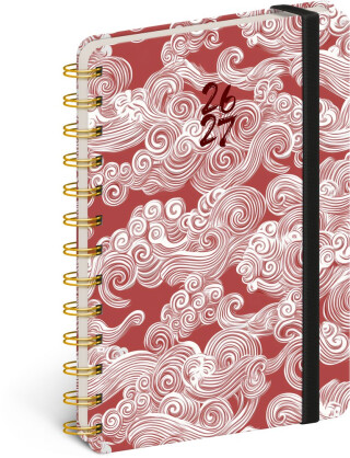 Diář 18měsíční spirálový 2026/2027 Petito - Mraky, 13 x 18 cm - 