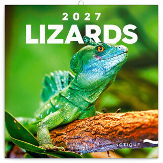 Kalendář 2027 poznámkový: Ještěři, 30 x 30 cm - 