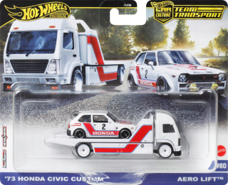 Hot Wheels Team Transport - ‘73 Honda Civic Hatchback & Aero Lift - 