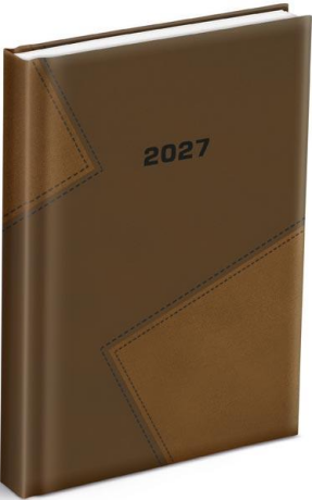 Diář 2027 D801 PU hnědý/hnědý - 