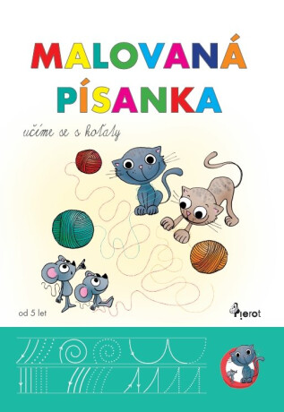 Malovaná písanka s koťaty - 